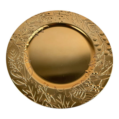 Portaplato Decorativo Navideño – Dorado