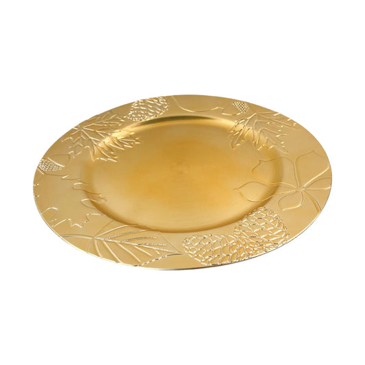 Portaplato Decorativo Dorado -  33 cm