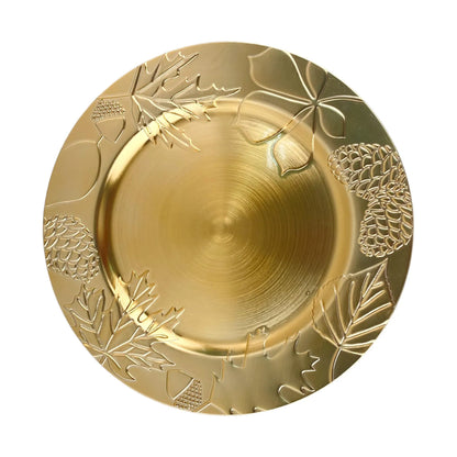 Portaplato Decorativo Dorado -  33 cm