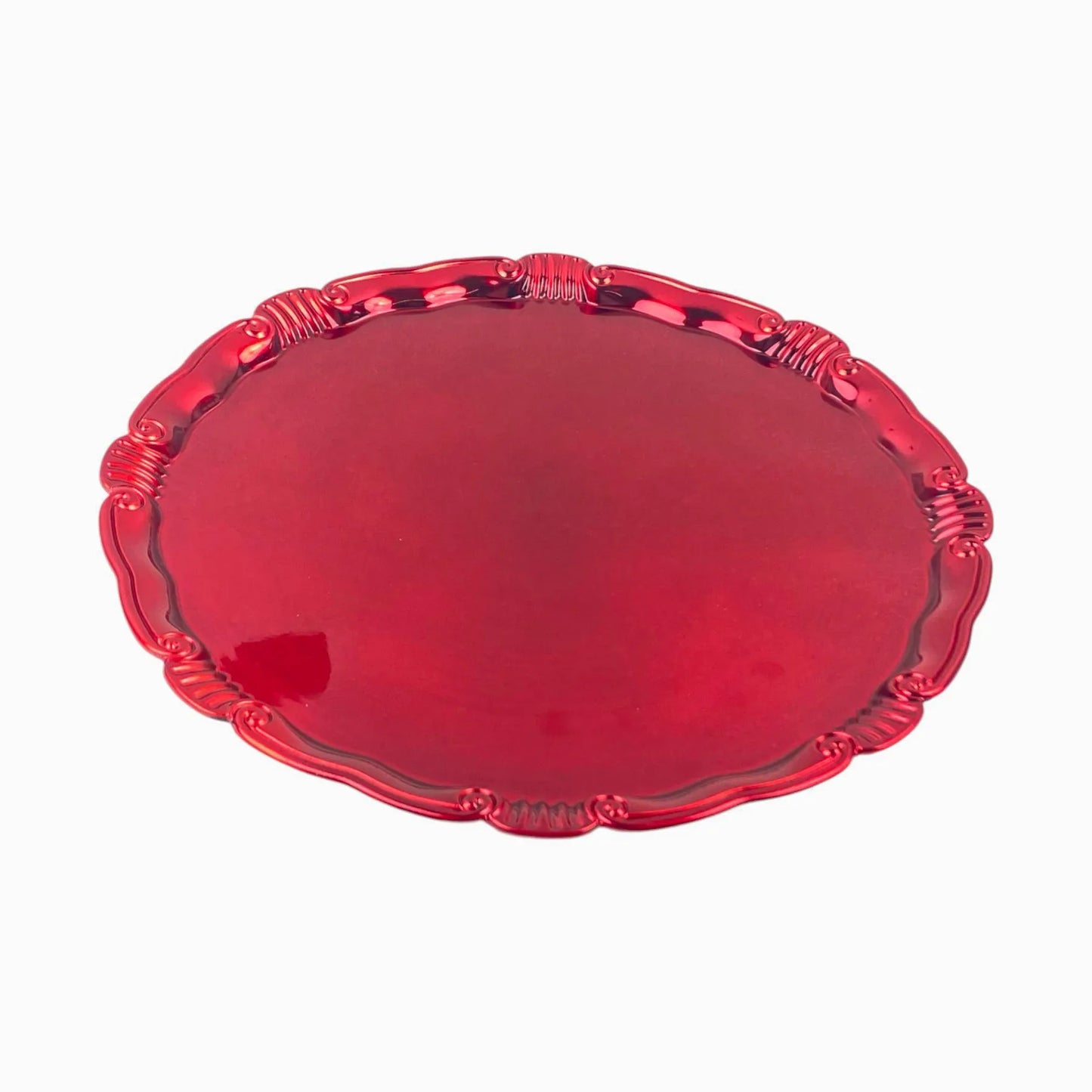 Portaplato Decorativo Rojo - 33 cm
