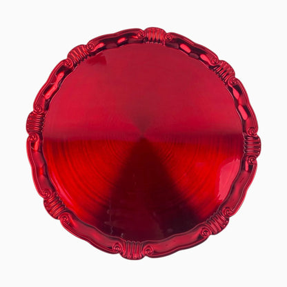Portaplato Decorativo Rojo - 33 cm