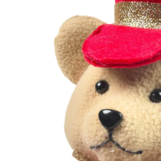 Oso Cafe Decorativo Sentado con Tambor