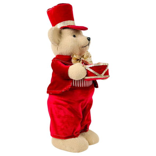 Oso Cafe Decorativo con Tambor - 42 cm