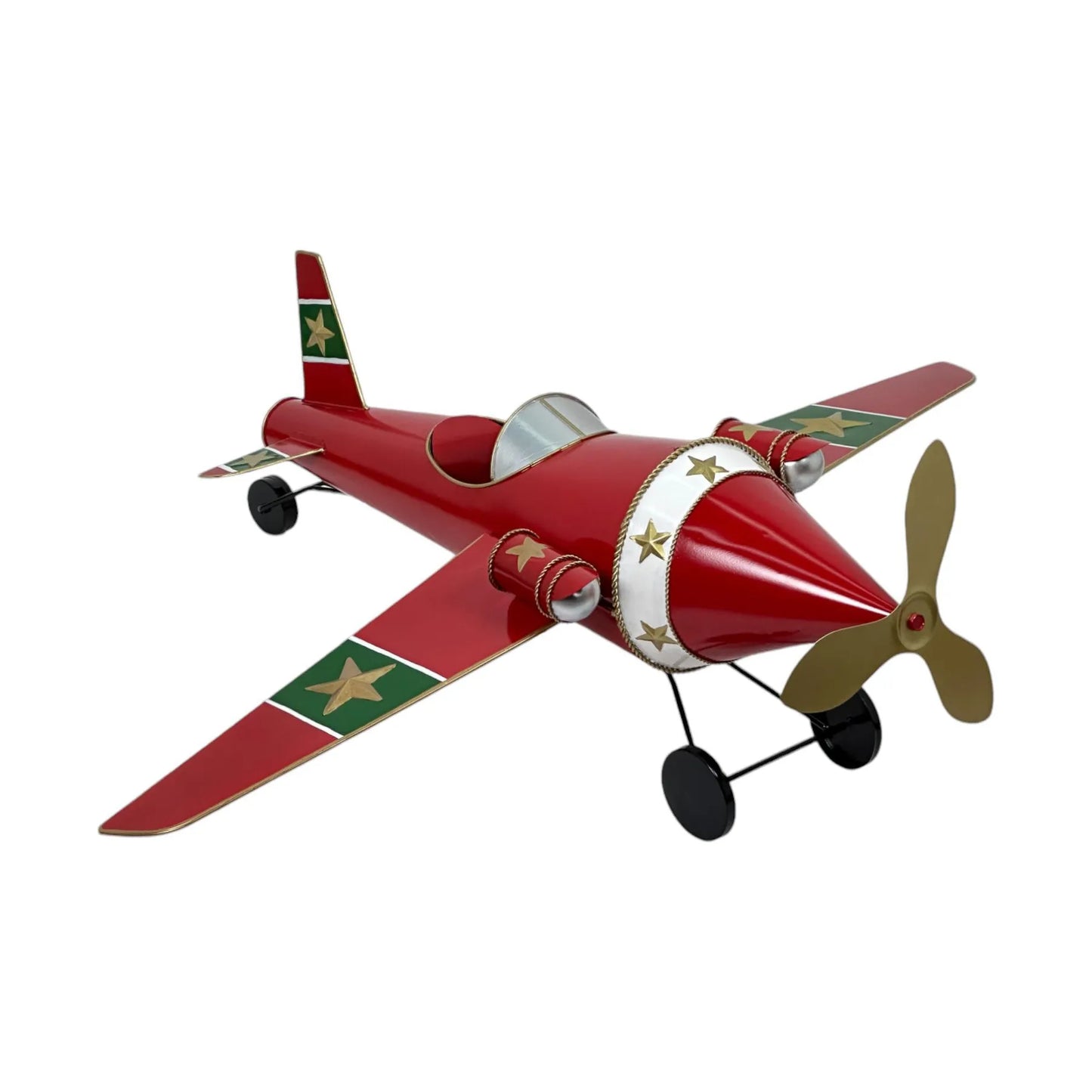 Avión Decorativo Navideño - 104 cm