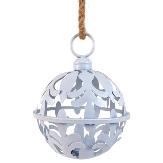 Cascabel colgante blanco calado