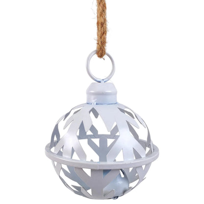 Cascabel colgante blanco calado