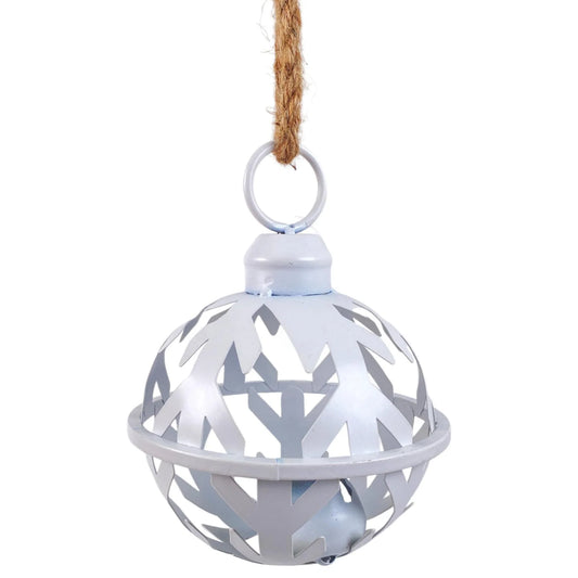 Cascabel colgante blanco calado - 15 cm