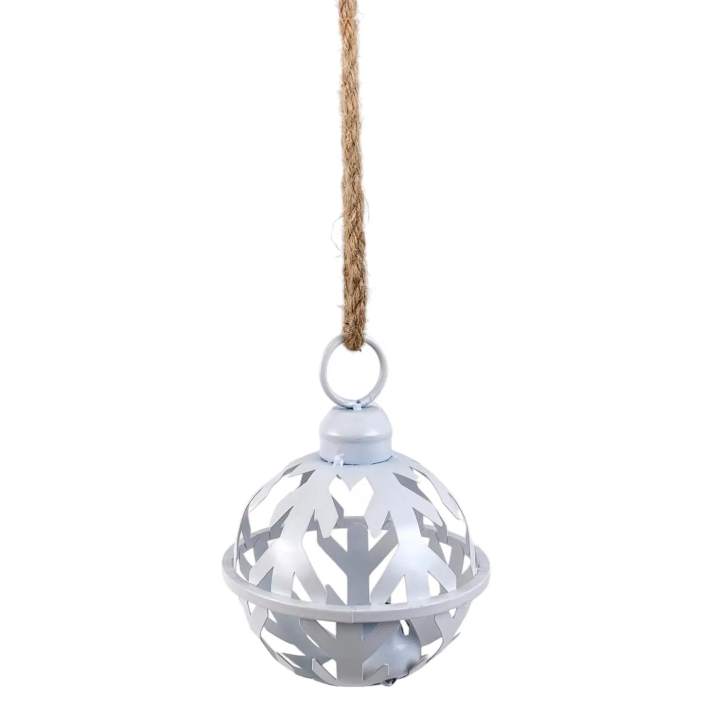 Cascabel colgante blanco calado - 15 cm