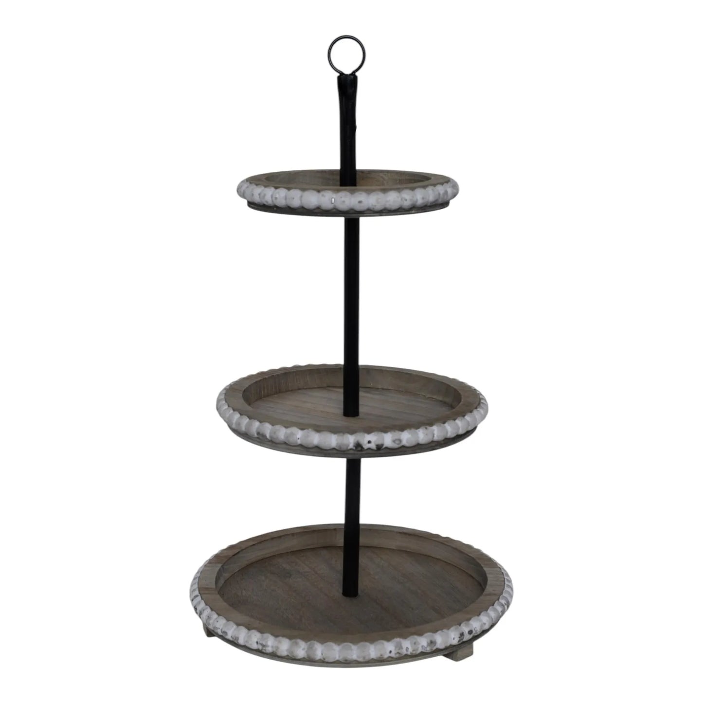 Repisa decorativa de madera con 3 niveles