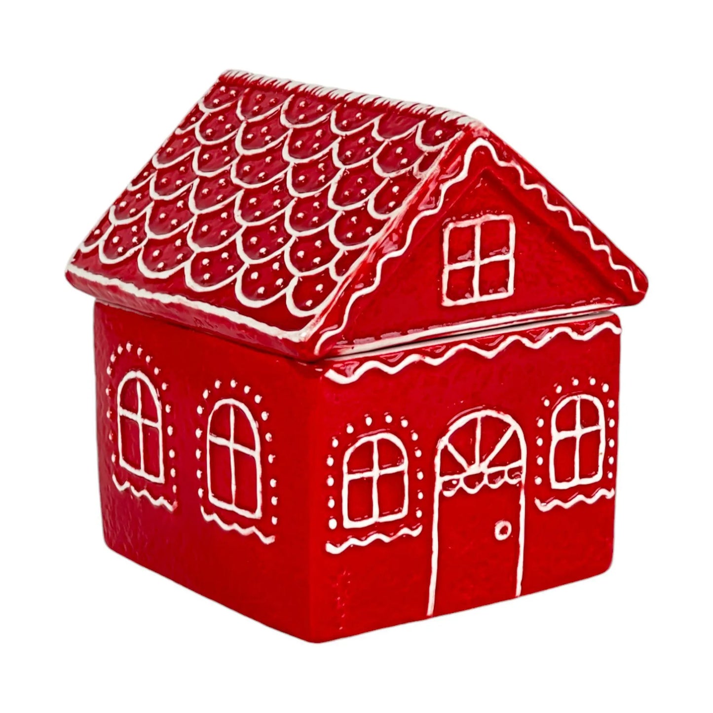 Casa Decorativa Roja de Cerámica