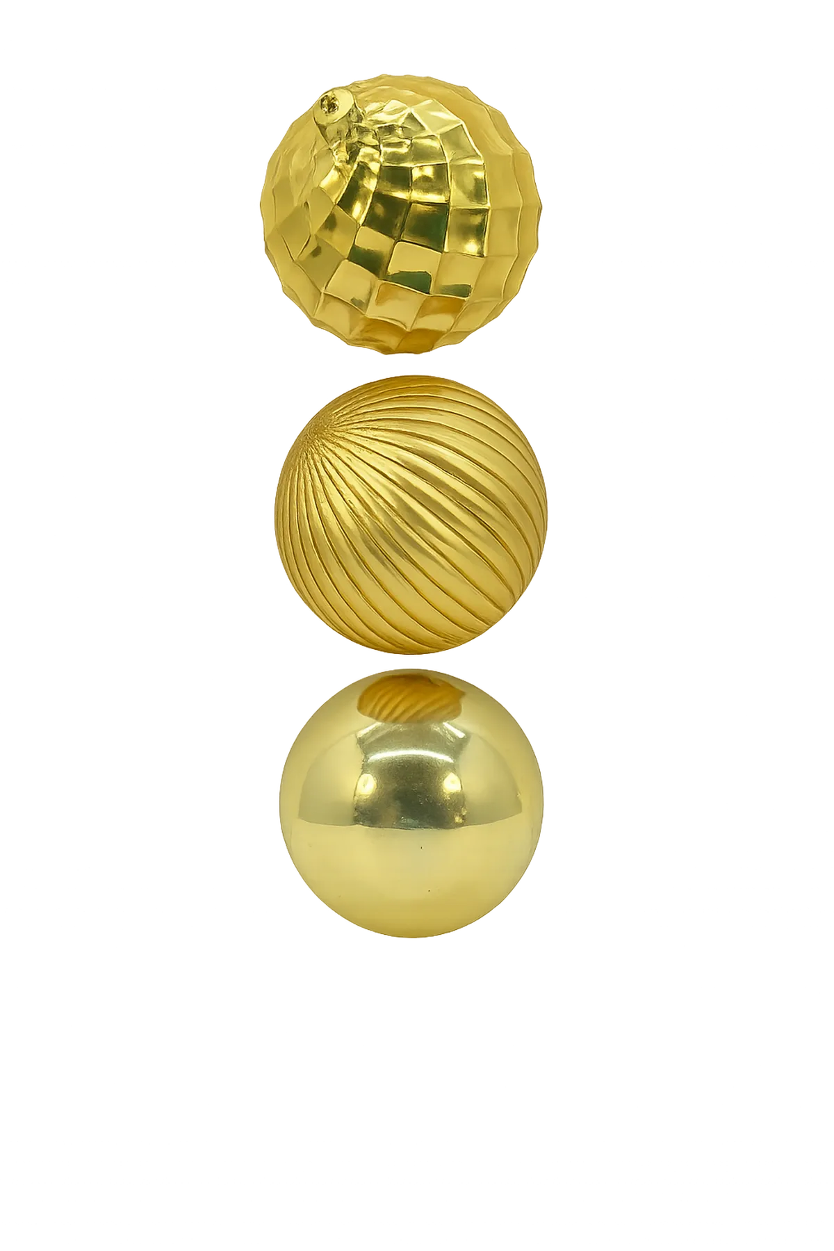 Juego de Esferas Doradas Set de 3 pieza – 15 cm
