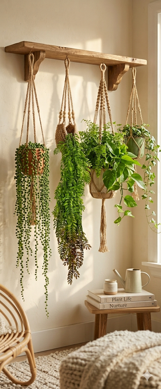 Follaje Colgante Artificial Tipo Helecho Verde 89 cm