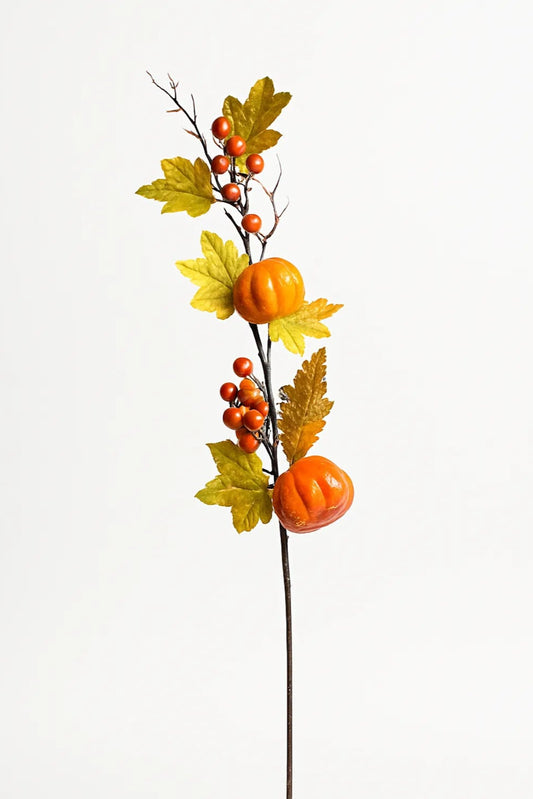 Follaje De Calabaza Mediana 63 cm – Decoración Otoñal Sintética