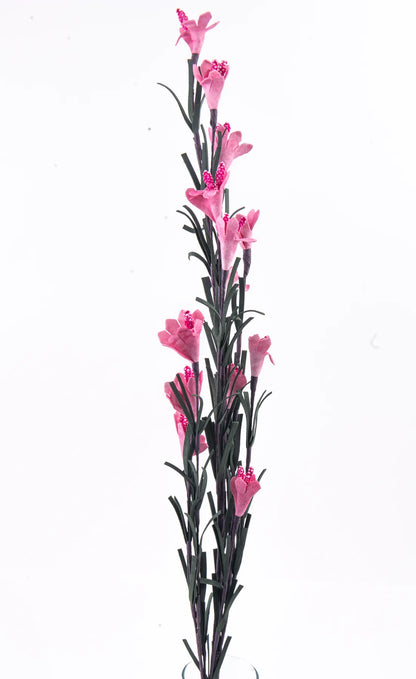 Vara Decorativa con Follaje y Flor Artificial Amarilla 70 cm | Ideal para Arreglos Florales y Decoración Interior