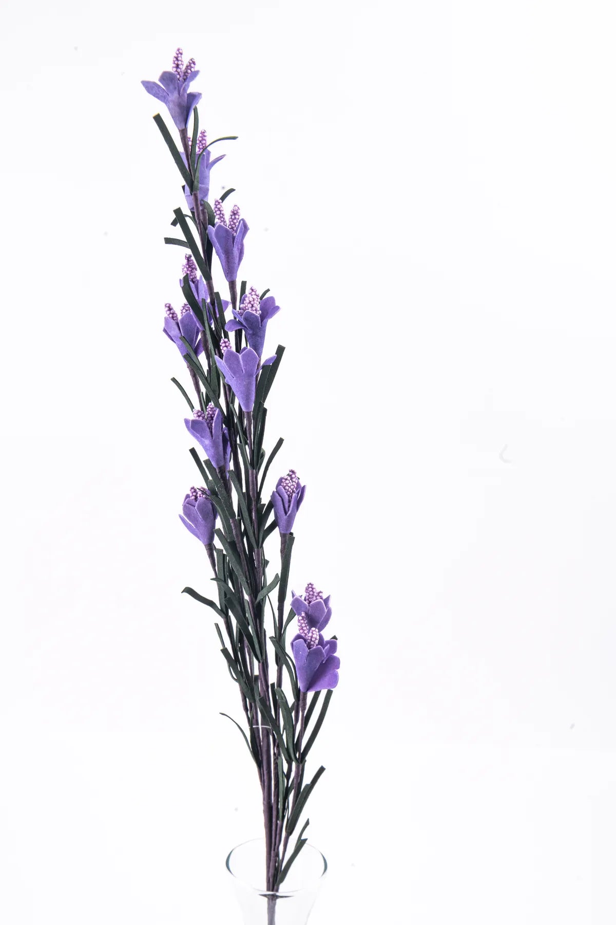 Vara Decorativa con Follaje y Flor Artificial Amarilla 70 cm | Ideal para Arreglos Florales y Decoración Interior