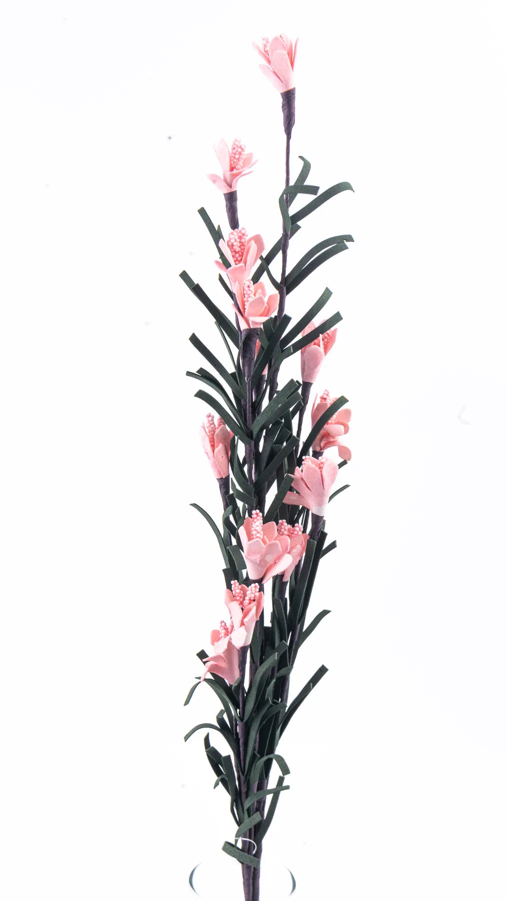 Vara Decorativa con Follaje y Flor Artificial Amarilla 70 cm | Ideal para Arreglos Florales y Decoración Interior