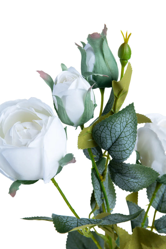Vara Rosas Blancas Artificiales 63 cm