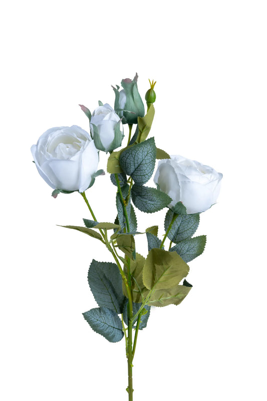 Vara Rosas Blancas Artificiales 63 cm