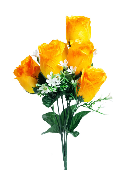 Ramo de Rosas Artificiales Botón Ondulado