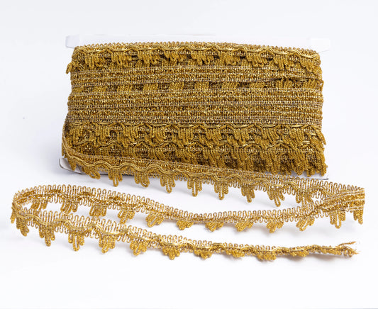 Galón Metálico Dorado 2.5 cm – Rollo de 27 Metros