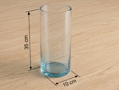 Vidrio Cilindro 10x35 cm Transparente