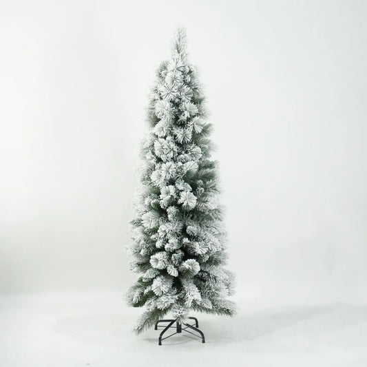 Árbol de Navidad Nevado Tipo Lápiz – 180 cm