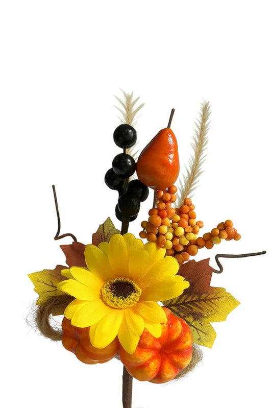 Pick Otoñal con Calabaza 21 cm – Decoración de Temporada