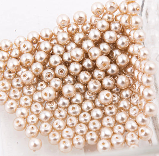 Hilo de Perlas de Vidrio #4 – Cuentas Redondas para Bisutería y Manualidades