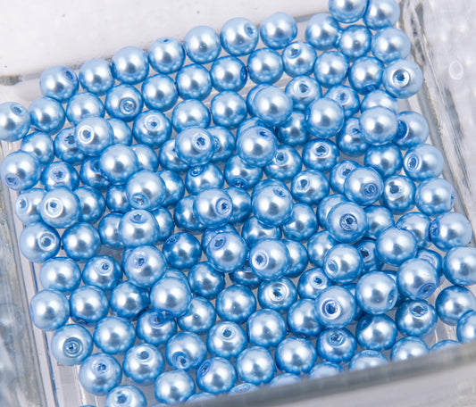Hilo de Perlas de Vidrio #6 – Cuentas Redondas para Bisutería y Manualidades
