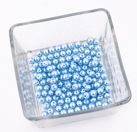 Hilo de Perlas de Vidrio #6 – Cuentas Redondas para Bisutería y Manualidades